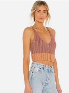 Free People Here All Day Knit Bralette